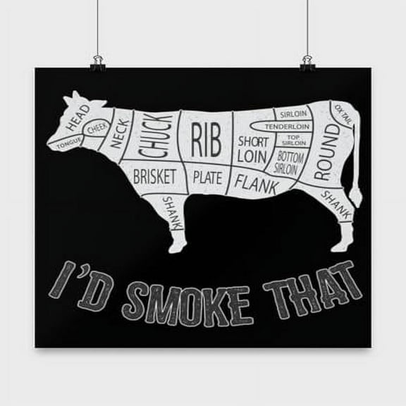 BBQ Wall Art - BBQ Lovers - 13x13 Poster Print - Kitchen Decor