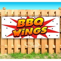 BBQ Wings 13 oz Vinyl Banner With Metal Grommets