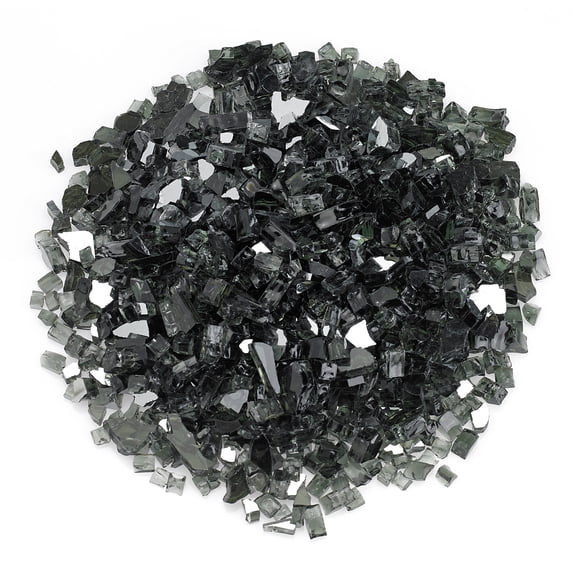 BBQGuys Signature 1/4-Inch Black Fire Glass - 10 Pounds
