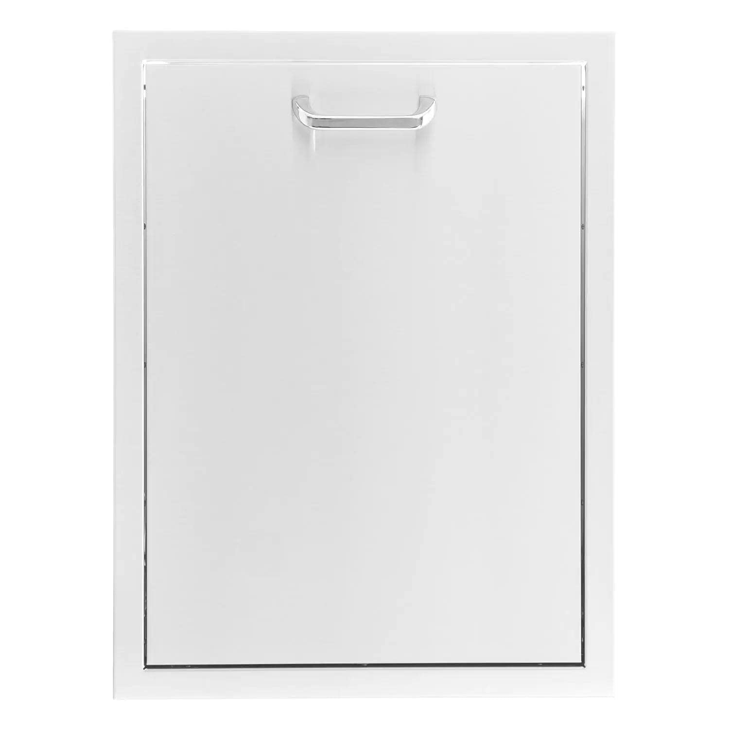 20-Inch Brushed Stainless Steel Outdoor Roll-Out Trash Bin