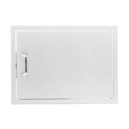 BBQGuys Signature 28-Inch Stainless Steel Reversible Single Access Door - Horizontal - Traditional