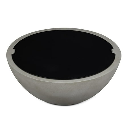 BBQGuys Signature 34 Inch Round Aluminum Fire Bowl Lid - Fits 38-Inch Dustyview Fire Bowls - Black - 358-BK