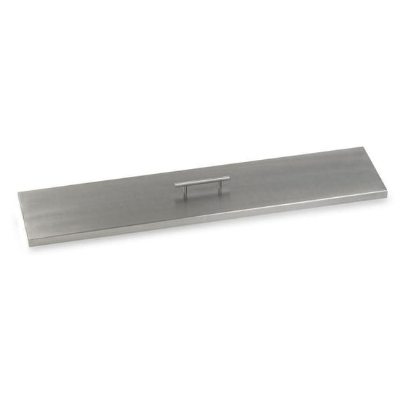 BBQGuys Signature 39 Inch Stainless Steel Cover Linear Drop-In Pan Cover