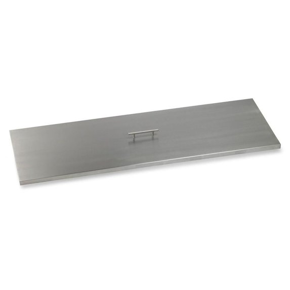 BBQGuys Signature 51-Inch Rectangular Stainless Steel Drop-In Pan Cover - SS-CV-AFPP-48
