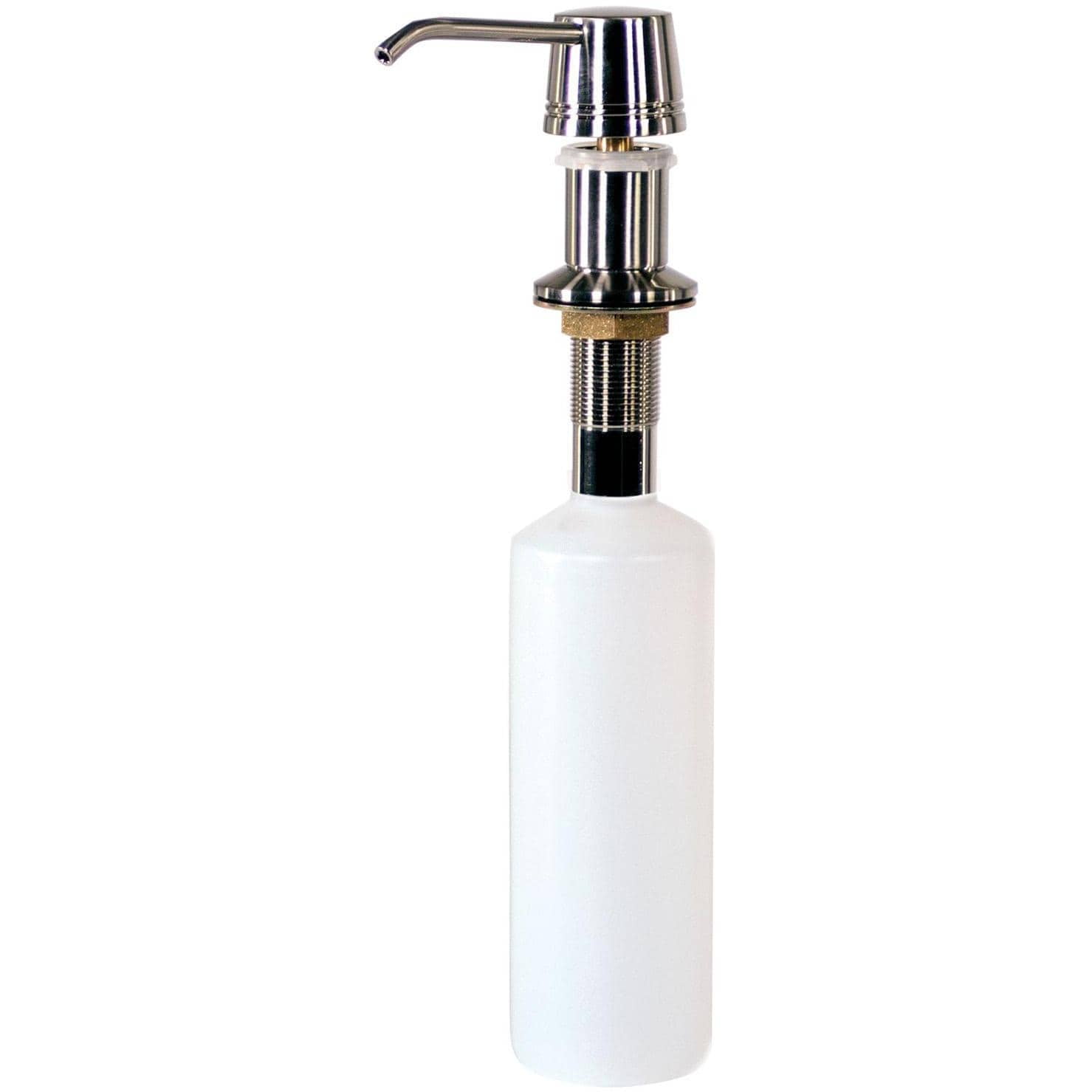 BBQGuys Signature Deck Mounted Soap Dispenser - Brushed Nickel - BBQ-81002-BN