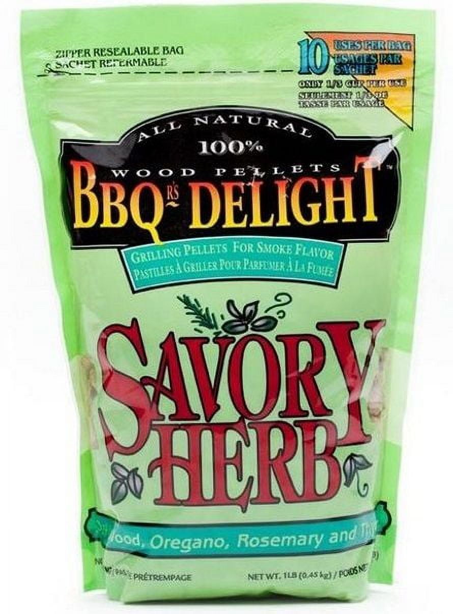 BBQr's Delight Savory Herb Pellet Blend 1 lb All Natural 100% Wood Grill Pellets