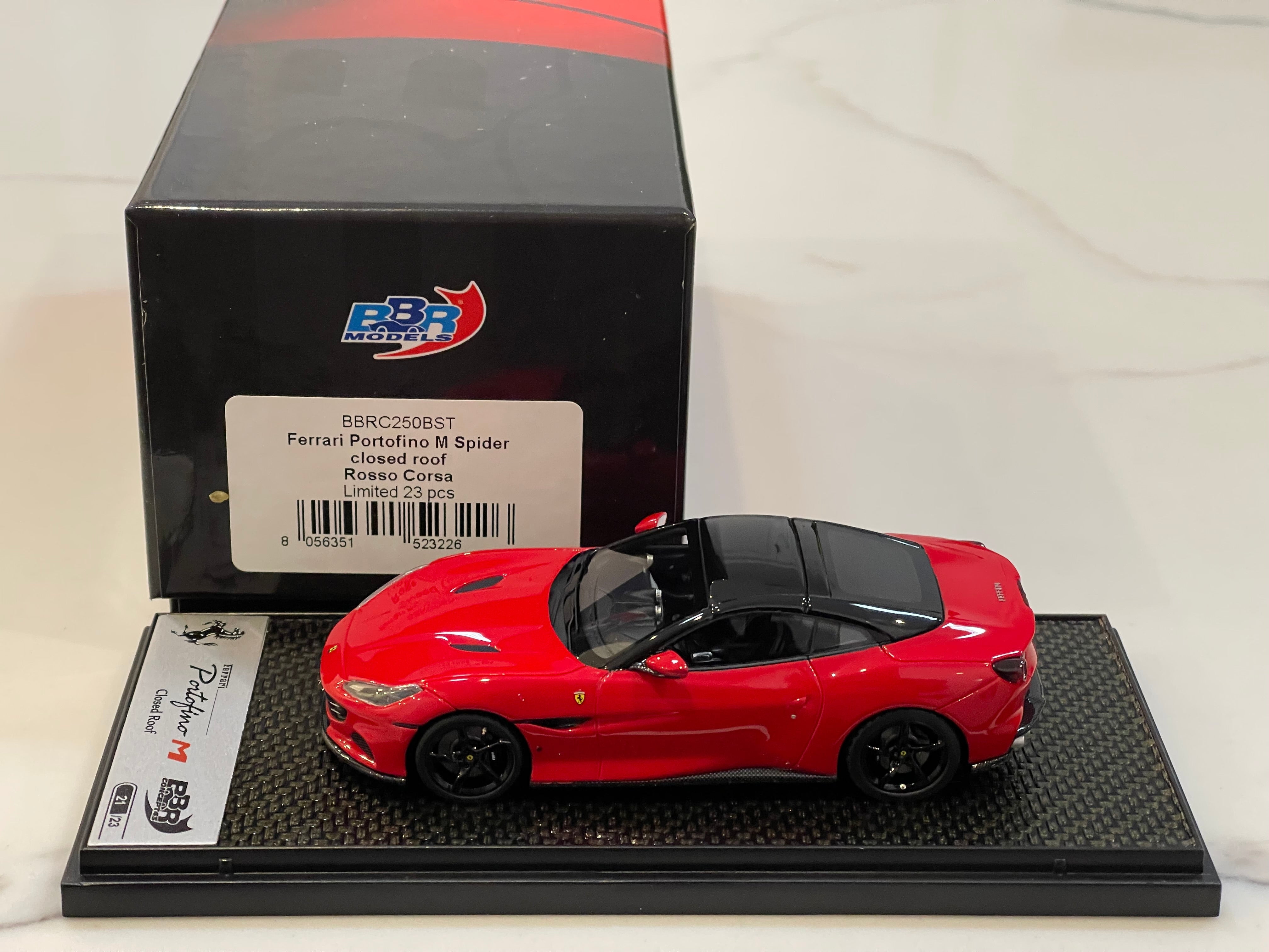 ミニカー BBR Ferrari Portofino 1/18 BBR Ferrari Portofino M Spider closed roof New Black