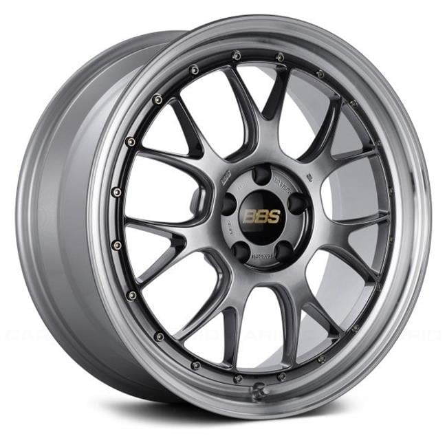 BBS  20 x 9.5 in. 23 Offset 5 x 120.65 Bolt Pattern 74mm Hub LMR Diamond Dia-Cut Rim & Clear Coat Wheel, Black