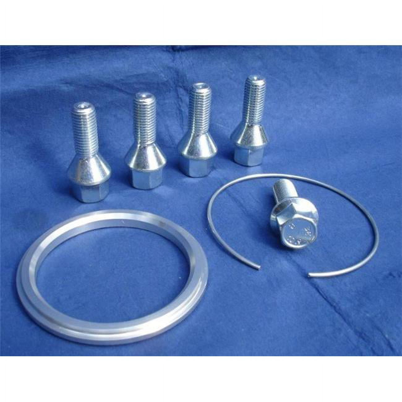 BBS  82 OD x 57 mm ID Ring with 82 mm Clip & Lug Bolts PFS Kit for Audi & VW