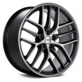 thumbnail image 1 of BBS CC0203GRPK 20 x 8.5 in. 5x112 BP, 42 mm Offset & 82 mm Bore CC-R Satin Graphite Diamond Cut Polished Rim Protector Wheel, 1 of 1