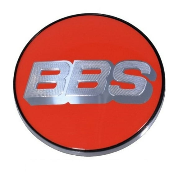 BBS Center Cap 70.6mm Red/Silver (5-Tab)