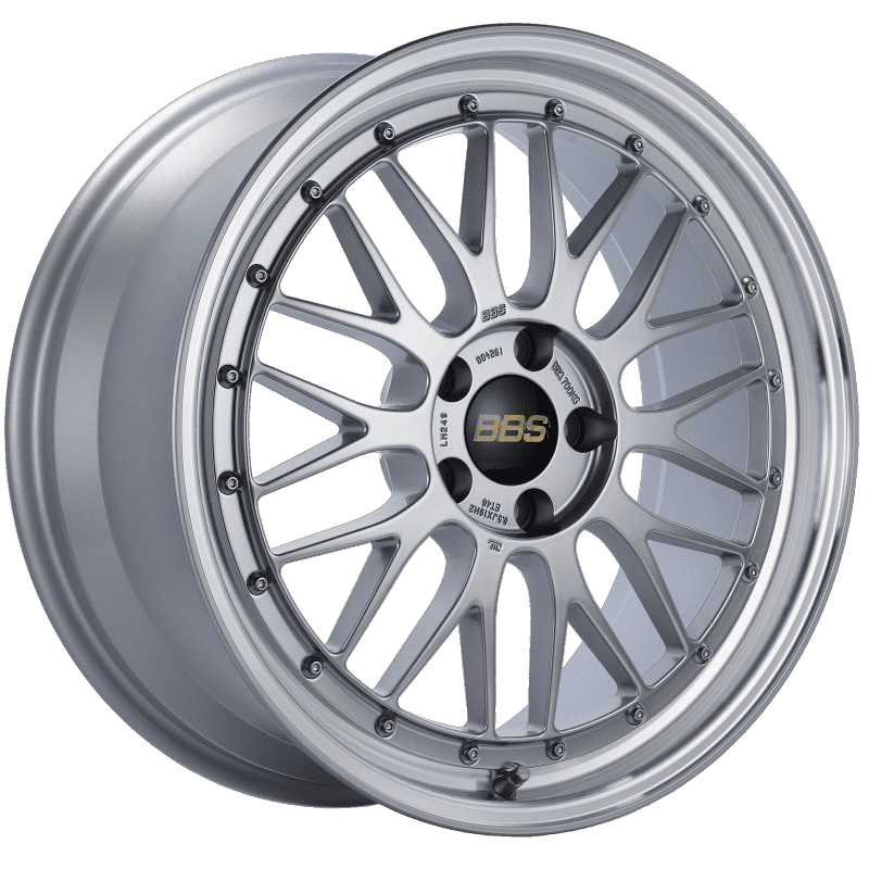 BBS LM 19x8.5 5x112 ET48 Diamond Silver Center Diamond Cut Lip Wheel -82mm PFS/Clip Required