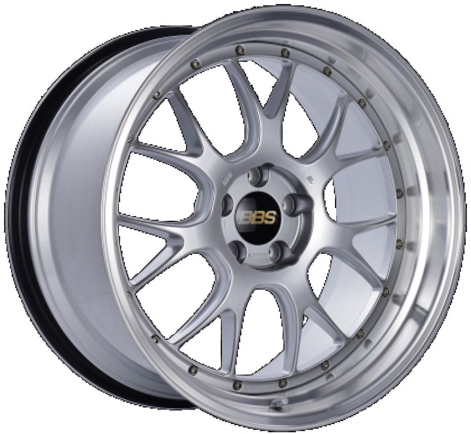BBS LM-R 20x9.5 5x120 ET23 Diamond Silver Center Diamond Cut Lip Wheel -82mm PFS/Clip Required
