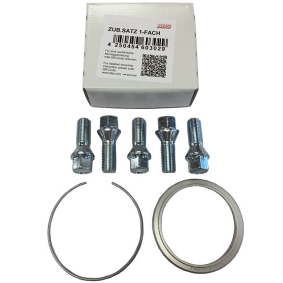 BBS PFS KIT - Audi - Includes 82mm OD - 66.5mm ID Ring / 82mm Clip / Lug Bolts