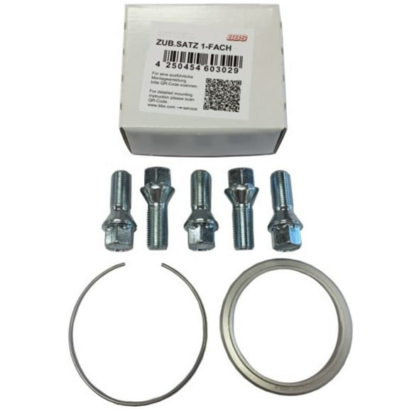 BBS PFS KIT - BMW 72.5mm Hub - Includes 82mm OD - 72.5mm ID Ring / 82mm Clip / Lug Bolts