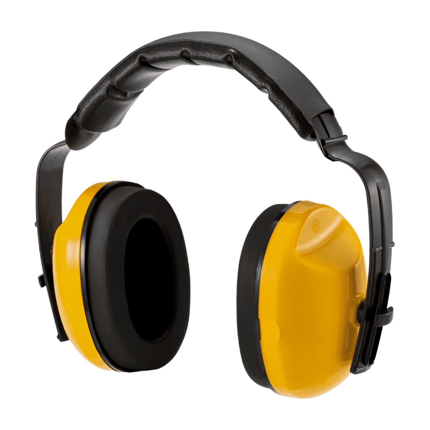 BBS Safety Protective Ear Muff Adjustable Headband Noise Reduction NRR 20 - 1 Pack Yellow