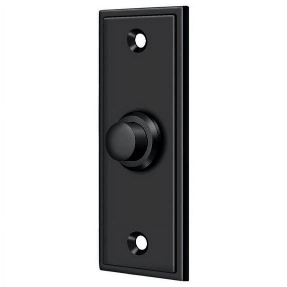 BBS333U19 Bell Button; Rectangular Contemporary; Black Finish