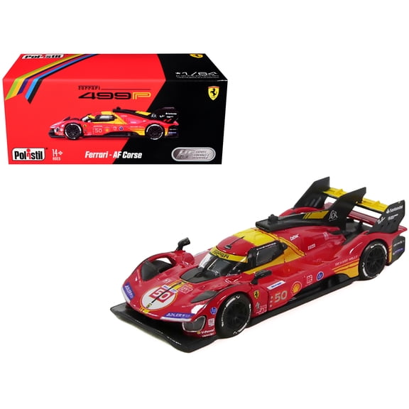 Ferrari 499P #50 "Ferrari AF Corse" Winner "24 Hours of Le Mans" (2024) 1/64 Diecast Model Car by Polistil