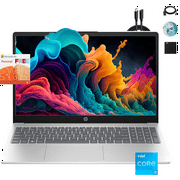 HP Newest Laptop 15.6" HD, 16GB RAM, 1TB PCIe SSD, Intel Core i3-1215U Processor, Webcam, Type-C, HDMI, Wi-Fi, Windows 11 Home, with Accessories, Silver