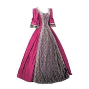 BBabaCats Plus Size Renaissance Dress Women Short Sleeve Medieval Dress Maxi Elegant Victorian Dress Floral Mesh 18th Century Queen Dress