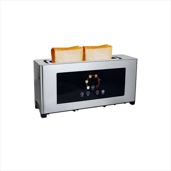 BBday 2-Slice Toaster - 6 Browning Levels, Reheat/Defrost, Removable Crumb Tray, Easy to Clean, Stainless Steel Y101