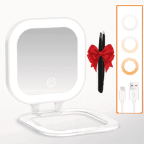 BBeauty Planet Pocket Mirror, 1X/25X Magnification LED Compact Travel Makeup Mirror with Light