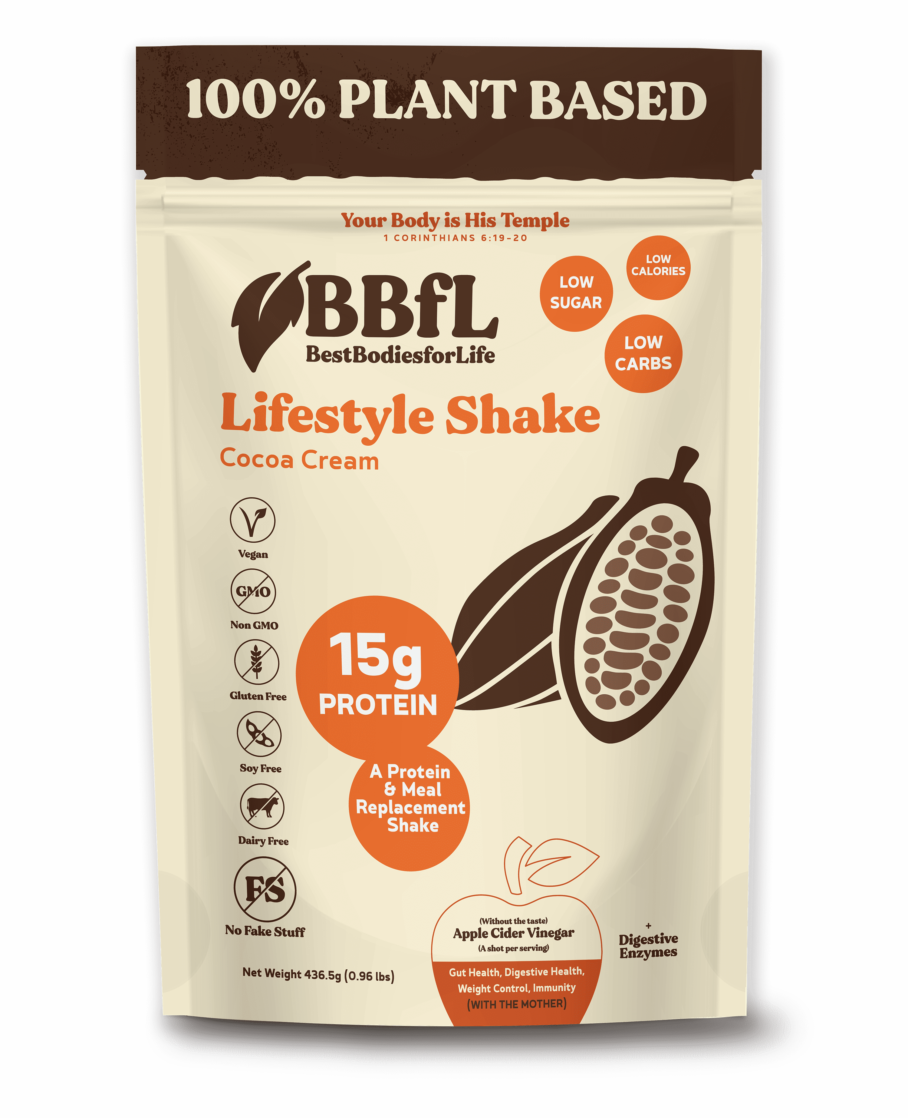 BBfL Protein Functional Powder, 15g Protein, 100 Vegan Plant Based