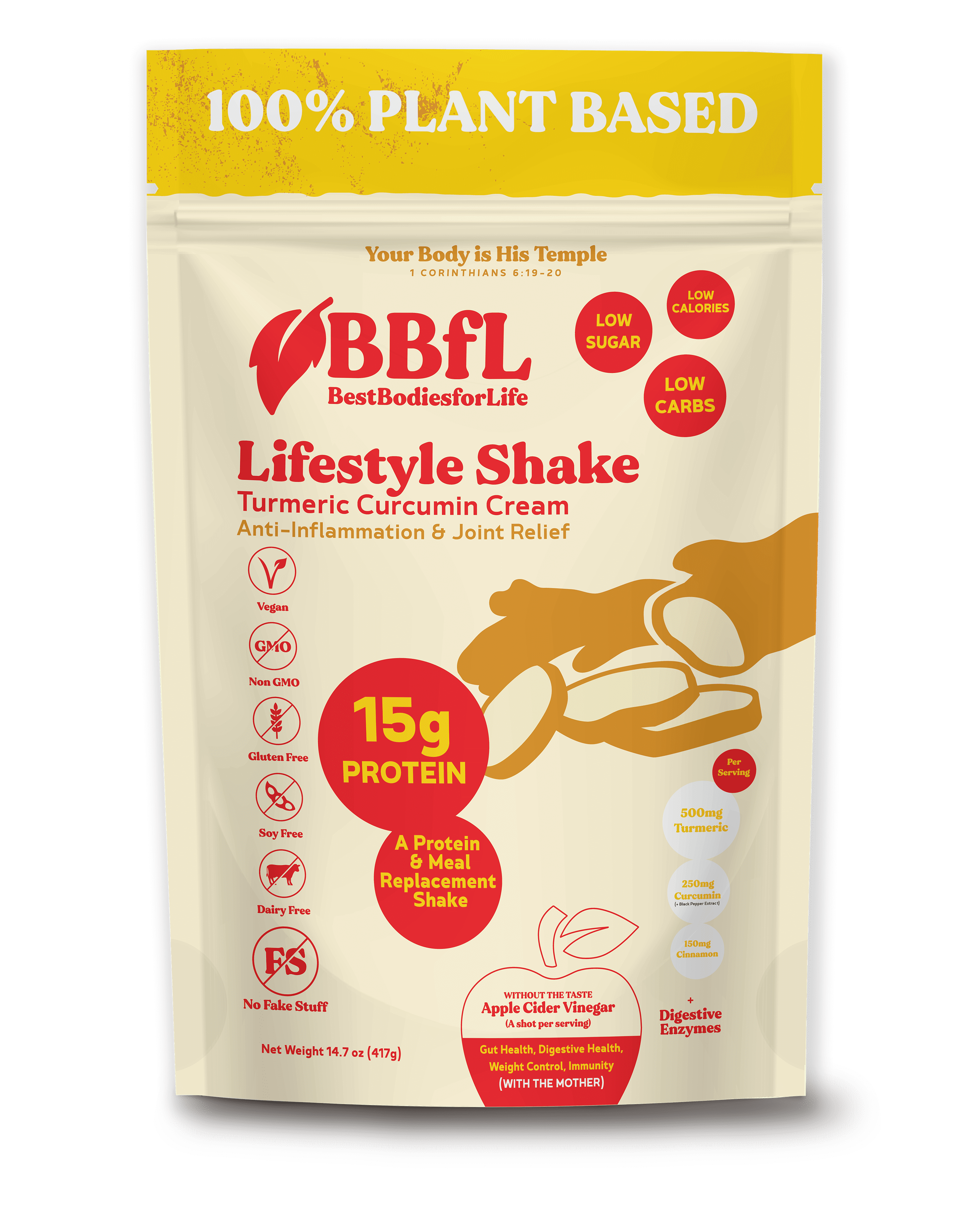 BBfL Protein Functional Powder, 15g Protein, 100 Vegan Plant Based