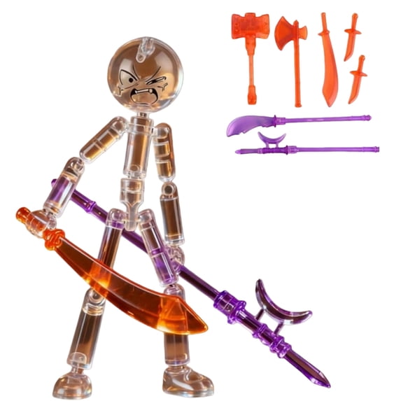BBilaBu Action Figure with 7 Accessories, Multi-Jointed Movable Robot