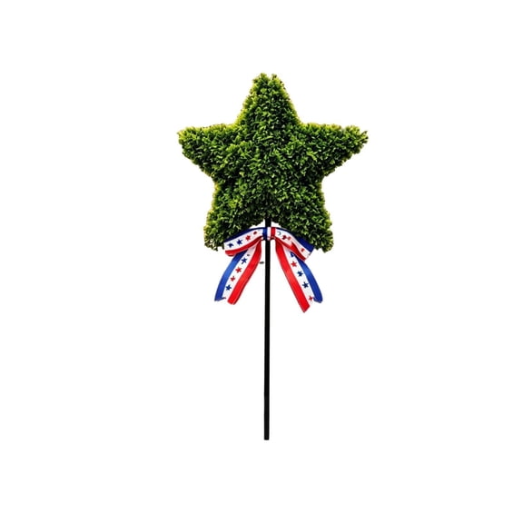 BBilaBu Artificial Five-Pointed Star Shaped Patriotic Topiary Tree, 4th of July Decoration,USA 250th Anniversary Merchandise for Front Door Outdoor Decor