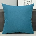 thumbnail image 1 of BBilaBu Decorative Square Throw Pillow with Insert, Soft Linen-Like Cover for Couch Bedroom, Machine Washable Cushion, 17.7x17.7 Inch (Blue), 1 of 6