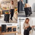 thumbnail image 1 of BBilaBu Foldable Wheeled Shopping Bag, Convertible Rolling Grocery Tote with Detachable Wheels for Supermarket, Farmers Market, Errands, Package Pickup, Car Trunk, Travel and Daily Carry, 1 of 9