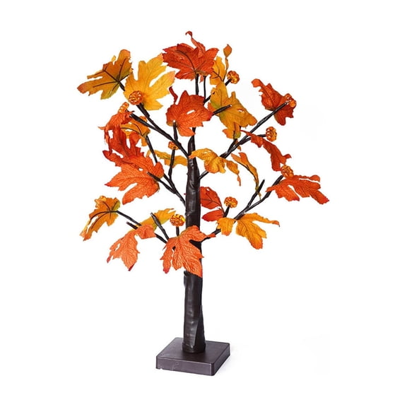 BBilaBu LED Fall Lighted Maple Tree,Thanksgiving Decoration Maple Leaf Table Tree,Fall Decor Lights for Holiday Autumn Harvest Xmas Party Home Decor