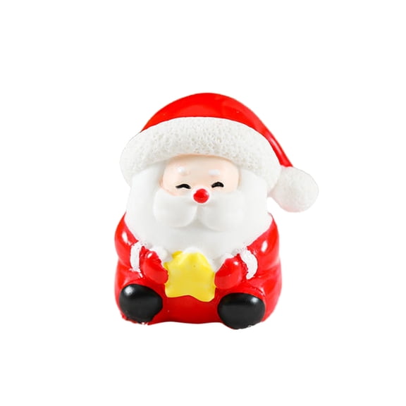 BBilaBu Mini Santa Claus Figurines,Miniature Christmas Figurines Resin Santa Claus Decorations for Xmas Party Supplies