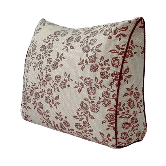 BBilaBu Print Wedge Pillow,Printed Triangular Cushion,All Cotton,Ergonomic Support Sleek,for Living Room Sofa Decor(23.6*7.8*19.6Inch)
