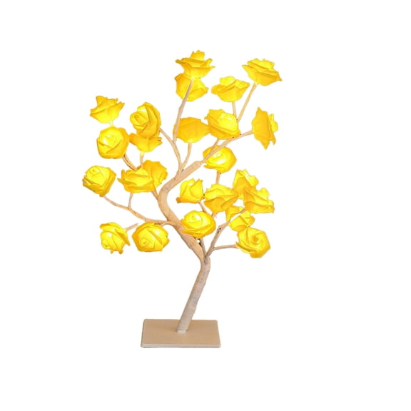 BBilaBu Rose Tree Lamp,With USB Fake Flower Night Light,Gift for Mother's Day,Lighted Tabletop Tree for Christmas Valentine's Day Wedding Decor