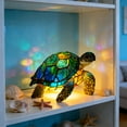 thumbnail image 1 of BBilaBu USB Turtle-Shaped Night Light, Colorful Resin Figurine Lamp for Desk, Shelf, Bedroom, Multicolor Glow with USB Plug, Cute Decor Ornament, 1 of 6