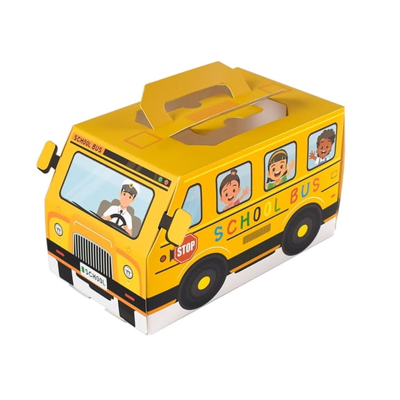 BBilaBu Yellow Cardboard School Bus Gift Box, Teacher Thank You Gift Treat Box,Candy Containers for Party Supplies