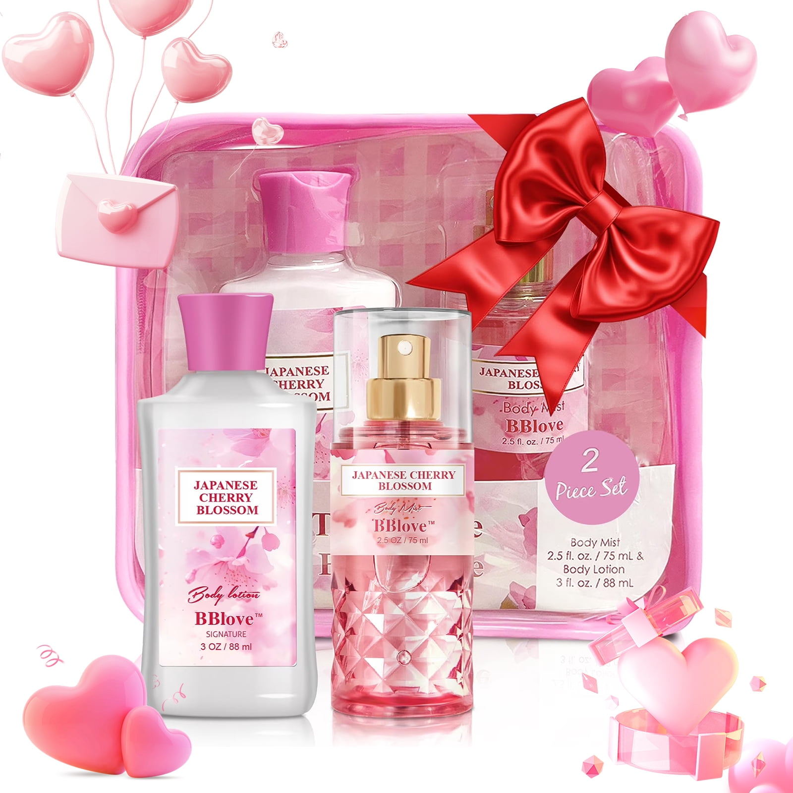 BBLove Bath and Body Care Set with Japanese Cherry Blossom Scent