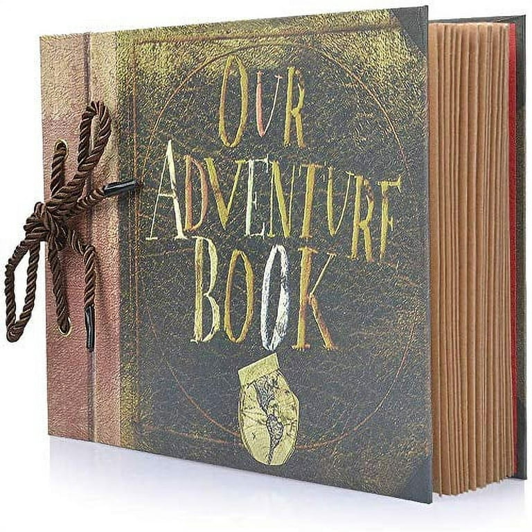 Scrapbook Photo Album, Photo Book, Our Adventure Book, Scrap book with Hard  Cover Movie Up Travel Scrapbook for Anniversary, Wedding, Travelling (our