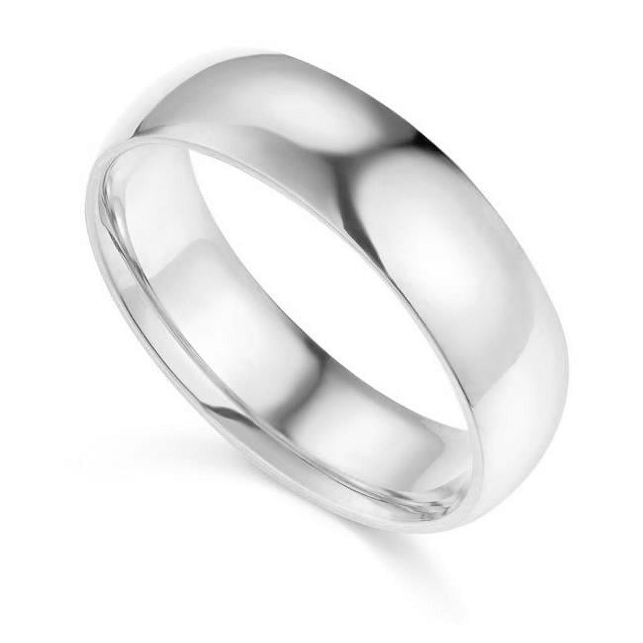 BC-060W-10.5 Size 10.5 14K White Gold 6 mm Comfort-Fit Polished Wedding ...