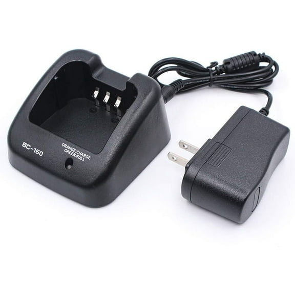 BC-160 Charger Compatible For ICOM Radio IC-A14 IC-F14 IC-F24 IC-F33GS IC-F33GT IC-F3011 IC-F4011 IC-F3161 IC-F4161 BP-232N BP-232H Battery Charger (NOT Fit For ICOM IC-A16 Radio)