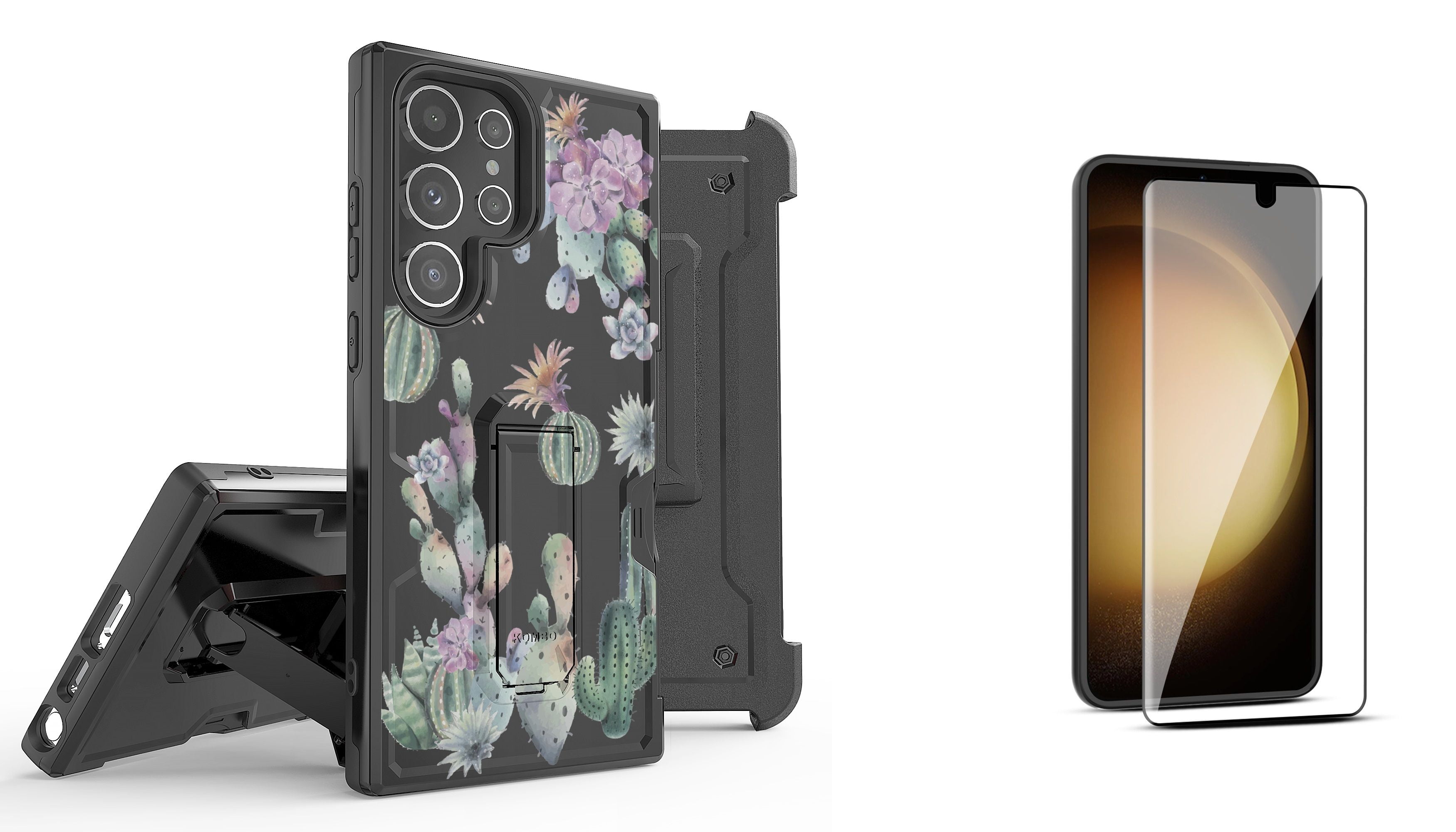 BC Armor Case for Galaxy S23 Bundle with Heavy Duty Belt Holster Case