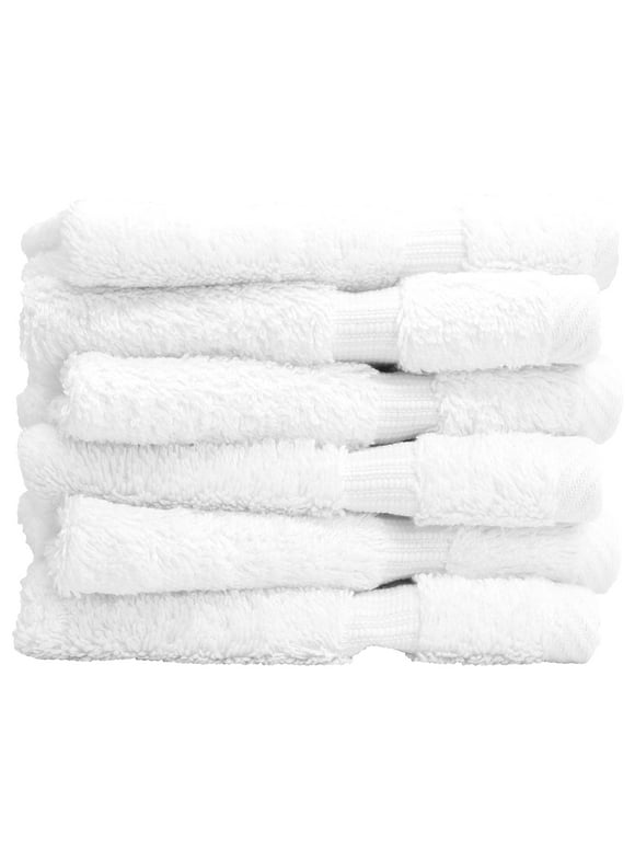 BC BARE COTTON 1 Products (Washcloths - Set of 6, White)