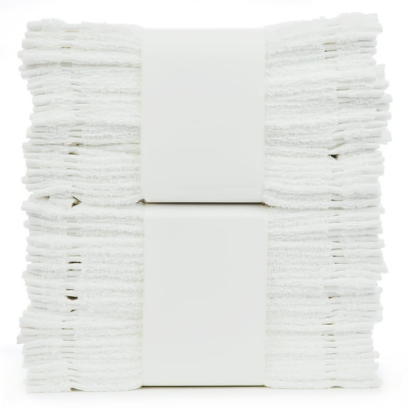 BC BARE COTTON 892-101-01 Washcloth, Set of 24, White