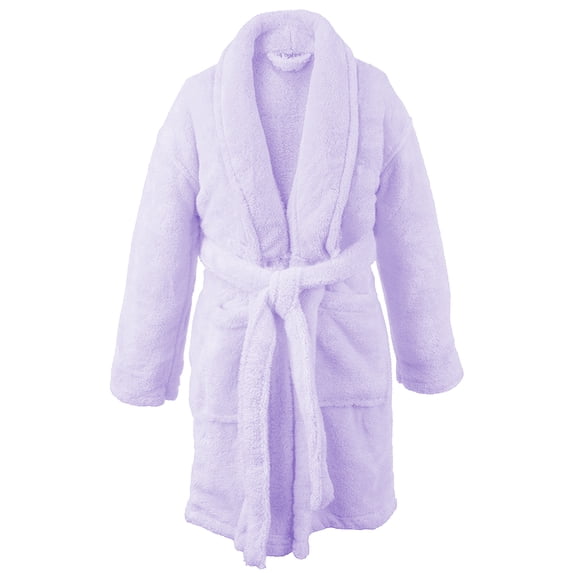 BC BARE COTTON Bare Cotton Kids Microfiber Fleece Shawl Robe - Girls - Lavender - Large