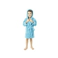 thumbnail image 1 of BC BARE COTTON Kids Microfiber Fleece Hooded Robe - Boys - Turquoise - Small, 1 of 5