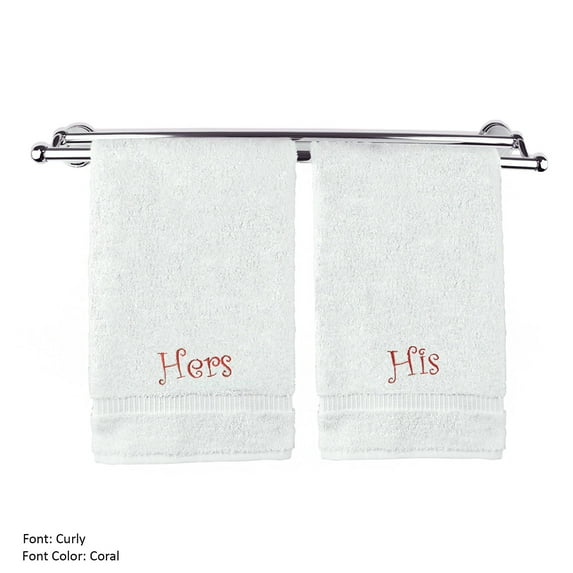 BC BARE COTTON Luxury Hotel & Spa Hers and His Hand Towels Wedding Engagement