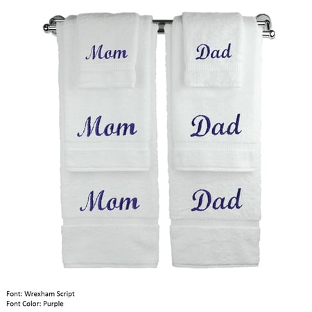 BC BARE COTTON Luxury Hotel & Spa Mom and Dad Six Piece Towel Set Wedding Engagement