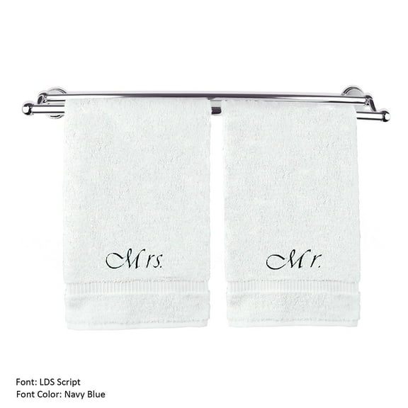 BC BARE COTTON Luxury Hotel & Spa Mrs and Mr Hand Towels Wedding Engagement